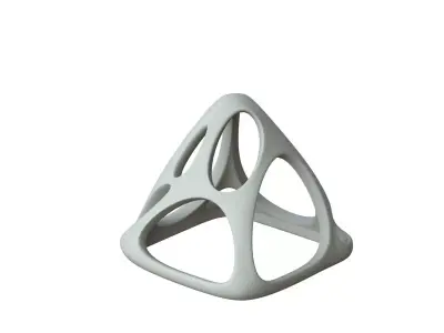SciFi Cube Object No 58391 Low Poly Shape Low-poly 3D model