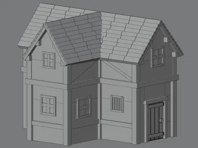 Medieval House Design 2 Low-poly 3D model
