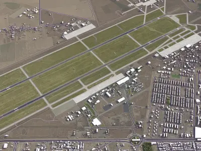 Shiraz Airport Low-poly 3D model