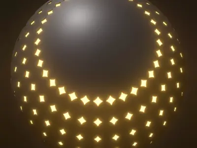 Glowing parametric ball 25O28 3D model