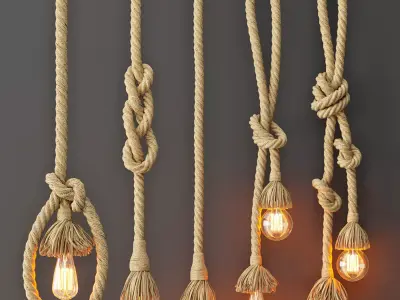 Pendant lamp Rope Double 3D model
