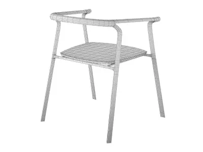Splinter Chair Low-poly 3D model