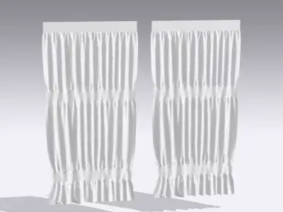 Curtain Low-poly 3D model