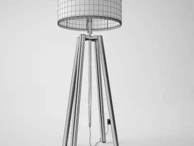 Retro Home-Lamp - Living Room Furniture 02 Free low-poly 3D model