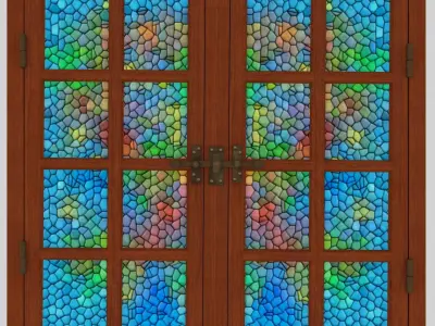 stained-glass window Low-poly 3D model