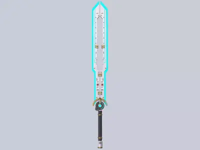 Scifi greatsword Low-poly 3D model