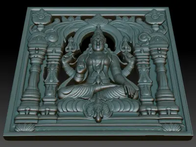 Indian Temple Wall basrelief 20 240619 3D print model