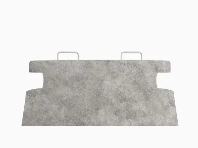 Stone Barrier 01 Low-poly 3D model
