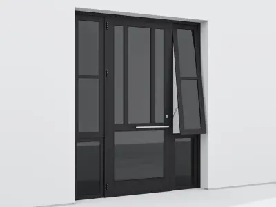 Aluminium door 212 3D model