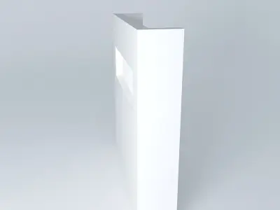 Wall with horizontal lightbox Free 3D model
