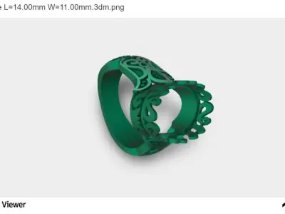 Men Ring With Oval Cut Center Stone 3D print model