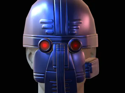 Gas mask helmet 3d model scifi Low-poly  Low-poly 3D model 372
