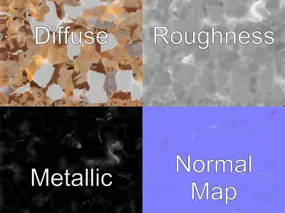 Shattered Cottage Ruins Environment model pack Low-poly 3D model