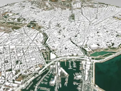 Cityscape Palma de Mallorca Spanish island of Mallorca 3D model