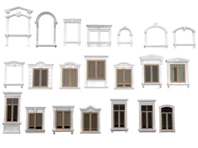 Decorative Windows Collections 3D model