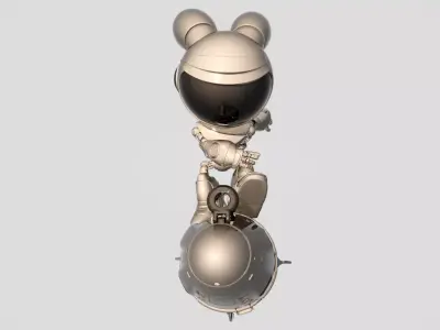 Mechanical Doll Rocket Vehicle Low-poly 3D model