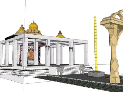 Architecture-Religion-God-Culture-Temple-0272 temple 3D model