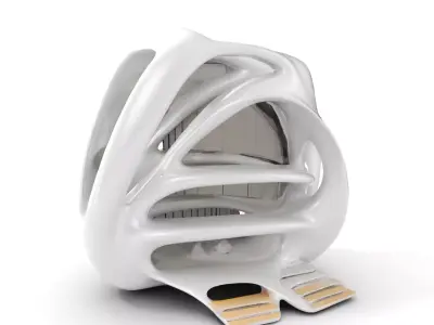 Futuristic Organic Architecture Model Pack Low-poly 3D model