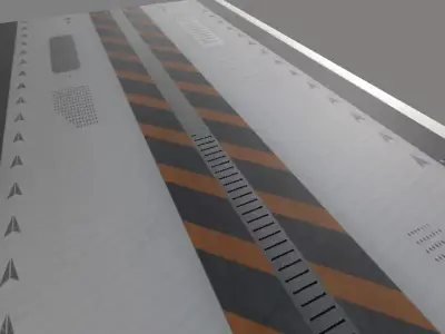 scifi-floor orange and stripe 3D model