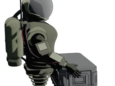 Retro Space Man 3D model
