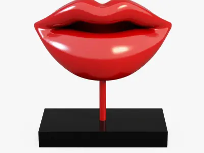 Collection of figurines of lips 9 models 3D Model Pack