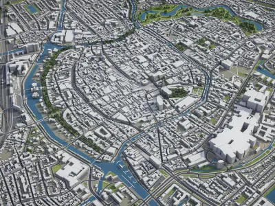 Groningen  Low-poly 3D model