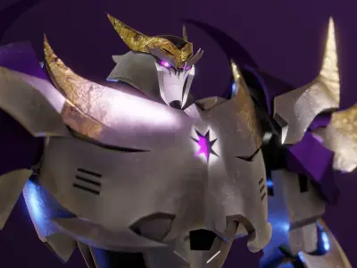 Megatron Transformers Prime Character Rig Low-poly 3D model