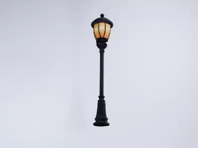 Stylized Streetlight - Low Poly Urban Scene Prop 3D model