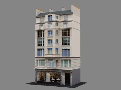 Typical Parisian Apartment 3d Building 03 3D model