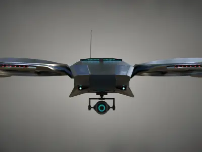 Cyberpunk Scout Drone Low-poly 3D model