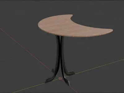 Luna Table Low-poly 3D model