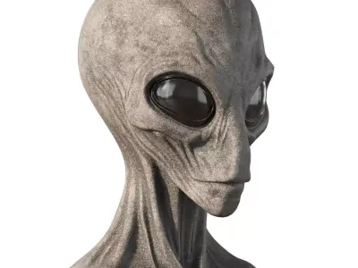 Bust of an alien 3D model