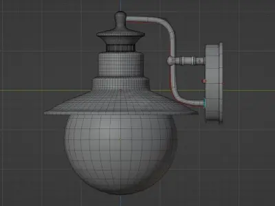 Rustic vintage lamp 3D model