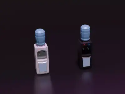 Low Poly Home Furniture Equipment Free Free low-poly 3D model