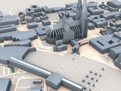 Cologne Cathedral Germany 3D model