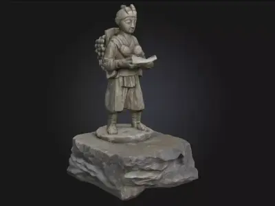 Scholars Journey Vintage Study Display 3D model