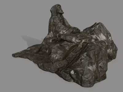 Jesus rock Low-poly 3D model