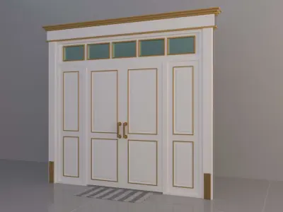 White classic doors  3D model