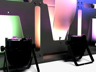 Stage Decor 32 Modular Wall Column 3D model