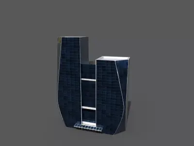 HUD Tower Low-poly 3D model