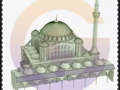 mosque mihrimah sultan edirnekapi 3D print model
