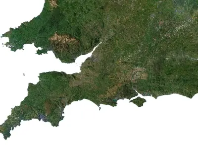 United Kingdom Terrain 3D Map 3D model