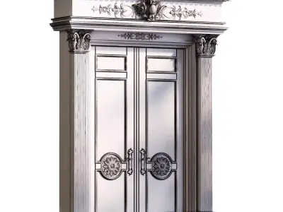 Decorative Wood Door 927 Low-poly 3D model
