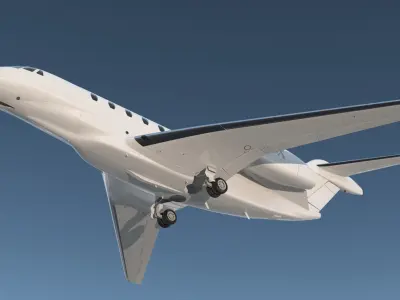  Business Jet Cessna Citation X with Interior 3D Model 