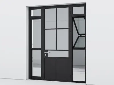 Aluminium door 213 3D model