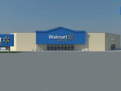 Walmart Supercenter 3D model