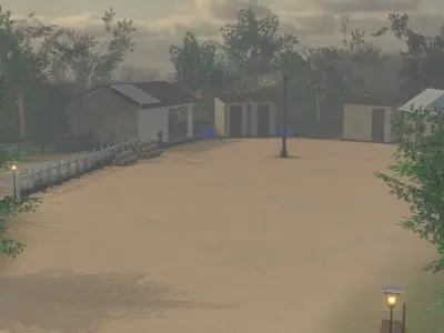 RuralVillageSet Free low-poly 3D model