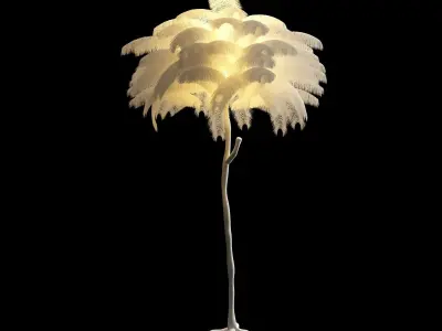 Feather floor lamp 3D model