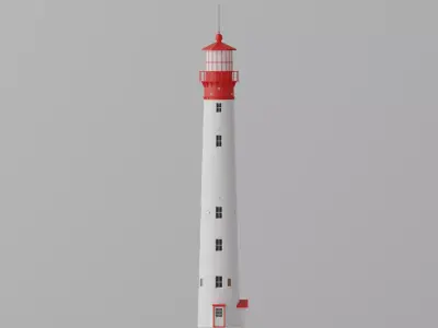 Cartoon Light House 3 3D model