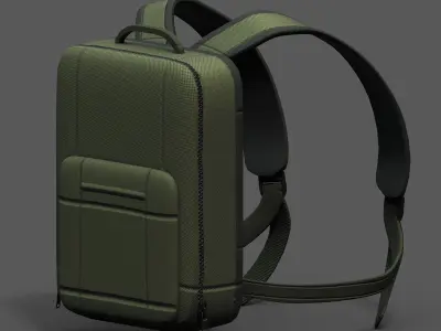 Backpack Camping Generic Color 3d human baggage  Low-poly 3D model